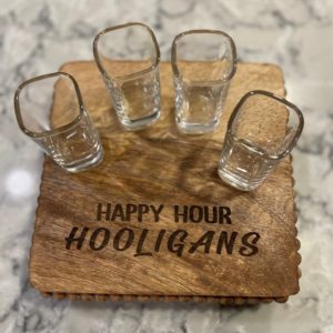 Shooter glass tray