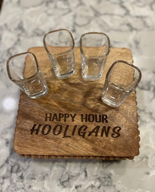 Happy Hour Hooligan Shot Board