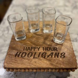 Shooter glass tray