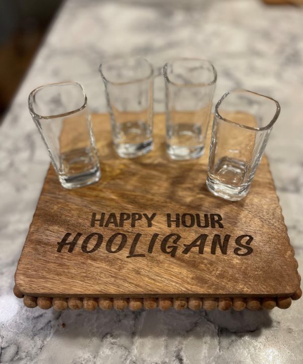 Happy Hour Hooligan Shot Board