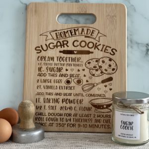 Sugar Cookie Board and Candle