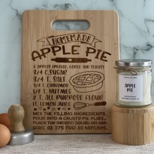 Apple Pie Board and Candle