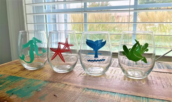 Sealife wine glasses