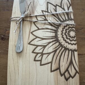 Sunflower Small Cheese Board w/knife